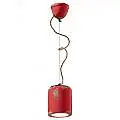 Lampadario Vintage Ceramica Rossa 1 Luce E27 C984-VIR