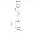 Lampadario Vintage Ceramica Azzurra 1 Luce E27 C984-VIA