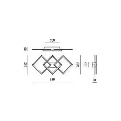 Plafoniera Moderna Afrodite Alluminio Bianco Satinato Led 28W