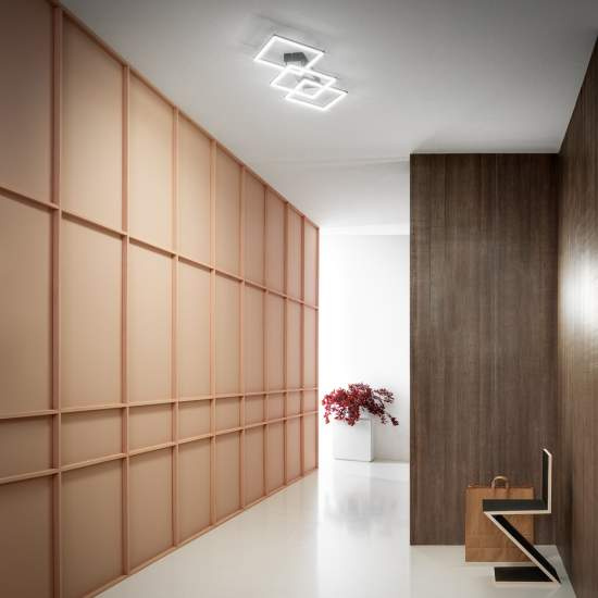 Plafoniera Moderna Afrodite Alluminio Titanio Led 28W AFRODITE-P-M-T