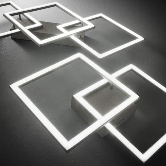 Plafoniera Moderna Afrodite Alluminio Titanio Led 28W AFRODITE-P-M-T