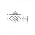 Plafoniera Moderna Afrodite Alluminio Titanio Led 28W AFRODITE-P-M-T