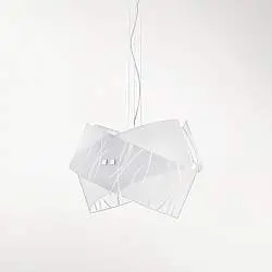 Lampadario Contemporaneo Agnese Metallo Finitura Cromo 2 Luci E27 39Cm