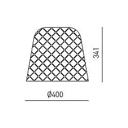 Vetro Grande Diam 50 Cm Alice Alice Decorato Bianco Sfumato Trasparente