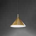 Sospensione Cono Piccola D.30 Cm Barbie 1 Luce E27 Alluminio Ottone BARBIE-S-P-O