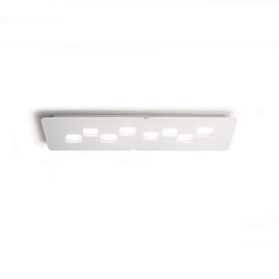 Plafoniera Moderna Bilbao Metallo Colore Bianco 8 Luci Gx53 BILBAO-P-G-B