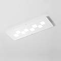 Plafoniera Moderna Bilbao Metallo Colore Bianco 8 Luci Gx53 BILBAO-P-G-B