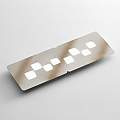 Plafoniera Moderna Bilbao Metallo Colore Tortora 8 Luci Gx53 BILBAO-P-G-T