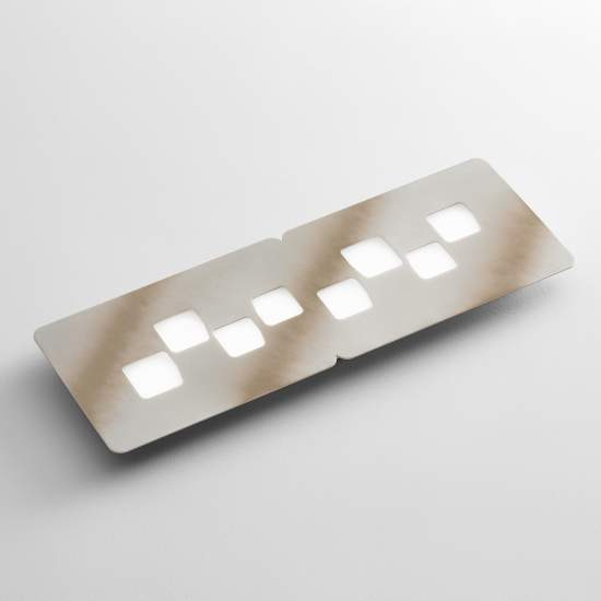 Plafoniera Moderna Bilbao Metallo Colore Tortora 8 Luci Gx53 BILBAO-P-G-T