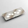 Plafoniera Moderna Bilbao Metallo Colore Tortora 6 Luci Gx53 BILBAO-P-M-T