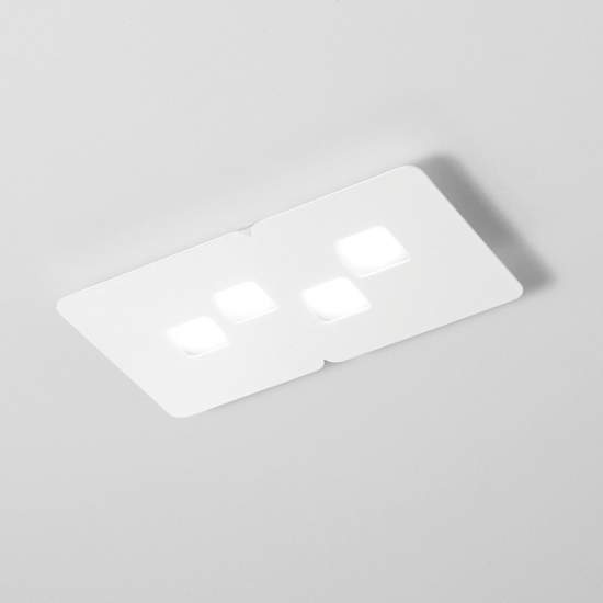 Plafoniera Moderna Bilbao Metallo Colore Bianco 4 Luci Gx53 BILBAO-P-P-B