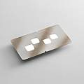 Plafoniera Moderna Bilbao Metallo Colore Tortora 4 Luci Gx53 BILBAO-P-P-T