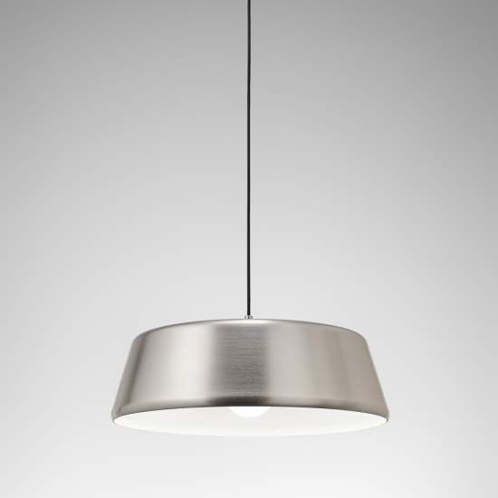 Sospensione Moderna Blanca 1 Luce E27 D.50 Cm Alluminio Nickel BLANCA-S-P-NI