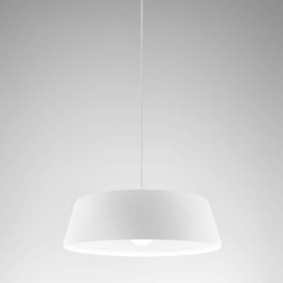 Sospensione Moderna Bonella 1 Luce E27 D.50 Cm Alluminio Bianco BONELLA-S-P-B