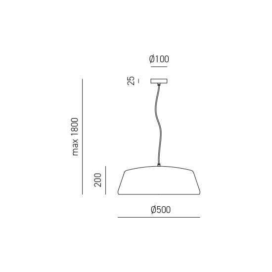 Sospensione Moderna Bonella 1 Luce E27 D.50 Cm Alluminio Bianco BONELLA-S-P-B