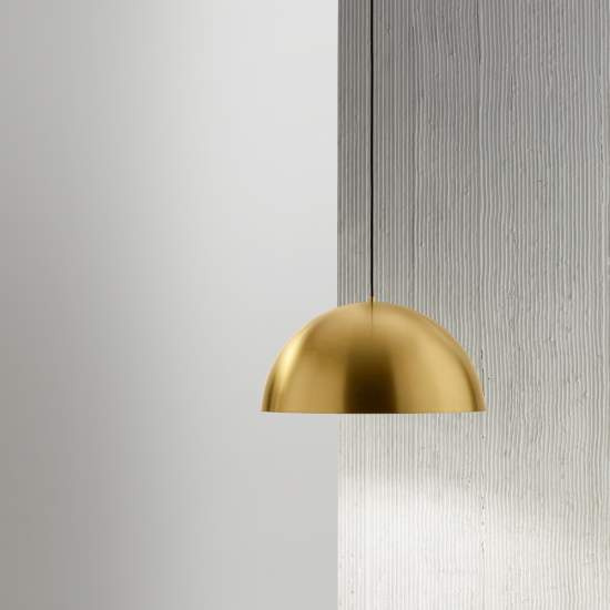 Sospensione Moderna Bonella 1 Luce E27 D.50 Cm Alluminio Ottone BONELLA-S-P-O
