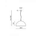 Sospensione Moderna Bonella 1 Luce E27 D.50 Cm Alluminio Ottone BONELLA-S-P-O