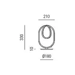 Lume Moderno Diva Alluminio Titanio 1 Luce Led 17W