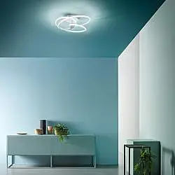 Plafoniera Moderna Diva Alluminio Bianco Satinato 1 Luce Led 42W