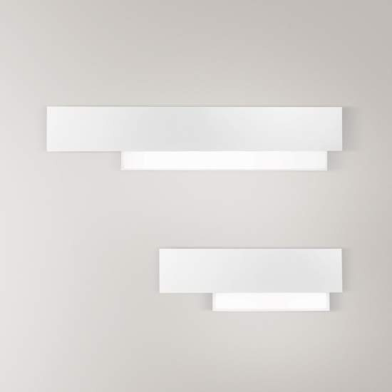 Applique Contemporanea Doha Alluminio Bianco 1 Luce Led 25W DOHA-A-G-B