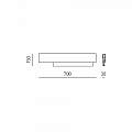 Applique Contemporanea Doha Alluminio Nero 1 Luce Led 25W DOHA-A-G-N