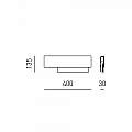 Applique Contemporanea Doha Alluminio Tortora 1 Luce Led 15W DOHA-A-P-T