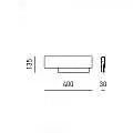 Applique Contemporanea Doha Alluminio Tortora 1 Luce Led 15W DOHA-A-P-T