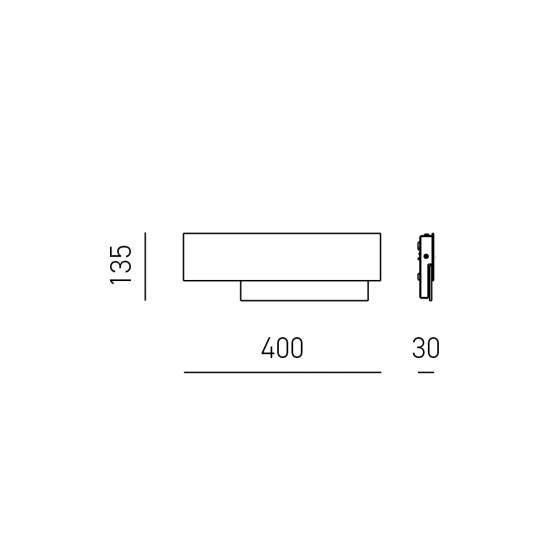 Applique Contemporanea Doha Alluminio Tortora 1 Luce Led 15W DOHA-A-P-T
