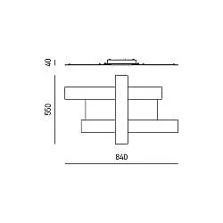 Plafoniera Contemporanea Doha Alluminio Bianco 1 Luce Led 40W