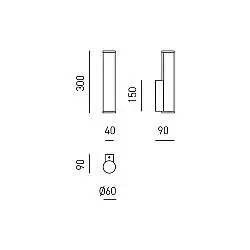Applique Moderna Polar Alluminio Bianco Opaco Led 7W Luce Calda 30Cm