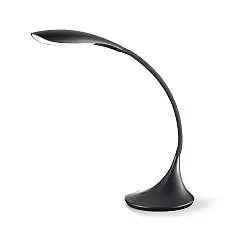 Lampada Da Tavolo Moderna Nunki Silicone E Materie Plastiche Nero Opaco Led