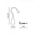 Lampada Da Tavolo Moderna Nekkar Silicone E Materie Plastiche Nero Lucido Led GLS022