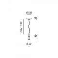 Sospensione Industrial Flute Metallo Nero Satinato E Stoffa Nera 1 Luce E27 GSO071