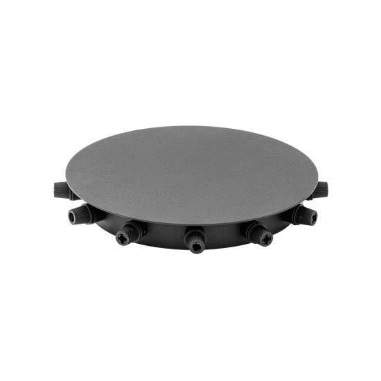 Rosone Per Serie Flash Flip Flute Metallo Nero Satinato 12 Fori GSOB02