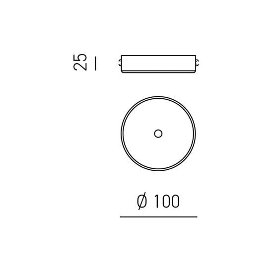 Rosone Per Serie Flash Flip Flute Metallo Nero Satinato 1 Foro GSOB11