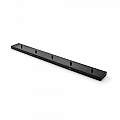 Rosone Rettangolare Per Serie Flash Flip Flute In Metallo Nero Satinato 5 Fori GSOB21