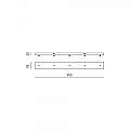 Rosone Rettangolare Per Serie Flash Flip Flute In Metallo Nero Satinato 5 Fori GSOB21