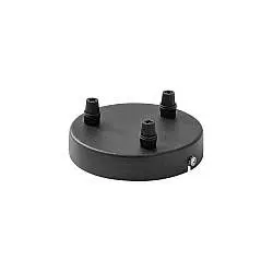 Rosone Per Serie Flash Flip Flute In Metallo Nero Satinato 3 Fori