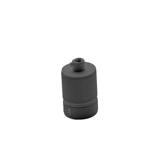 Plafone/Portalampada Flash Flip Flute Metallo Nero Satinato 7,6Cm GSOP91