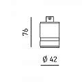 Plafone/Portalampada Flash Flip Flute Metallo Nero Satinato 7,6Cm GSOP91