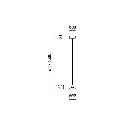Sospensione Moderna Helena Alluminio Nero Satinato 1 Luce Led 7W