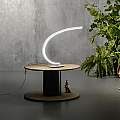 Lampada Da Tavolo Moderna Iole Alluminio Bianco Satinato E Silicone Led 1 Luce IOLE-L-B