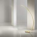 Piantana Moderna Iole Alluminio Oro Spazzolato E Silicone Led 1 Luce 30W IOLE-PT-O