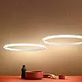 Sospensione Moderna Iole Alluminio Bianco Satinato E Silicone Led 1 Luce 28W IOLE-S-1-B