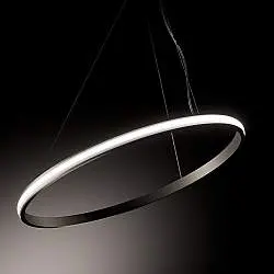 Sospensione Moderna Iole Alluminio Titanio E Silicone Led 1 Luce 28W