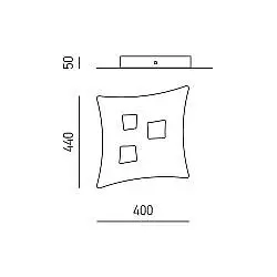 Plafoniera Contemporanea Isotta Metallo E Alluminio Bianco E Tortora 3 Luci Gx53