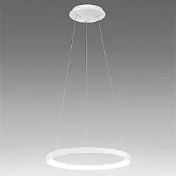 Sospensione Moderna Krizia Alluminio Satinato Bianco 1 Modulo Led 50 W