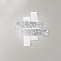 Plafoniera Contemporanea Lara Metallo Cromo E Vetro Argento 4 Luci E27 91Cm LARA-P-G-ARG