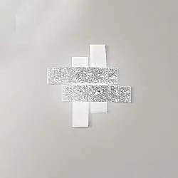 Plafoniera Contemporanea Lara Metallo Cromo E Vetro Argento 2 Luci E27 70Cm