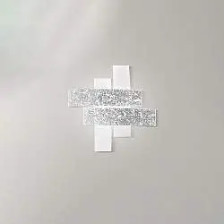 Plafoniera Contemporanea Lara Metallo Cromo E Vetro Argento 2 Luci E27 50Cm